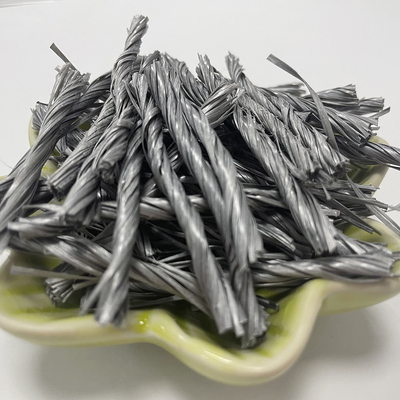 Szary materiał polimerowy Twist Bunchy PP Fibre do podłóg przemysłowych