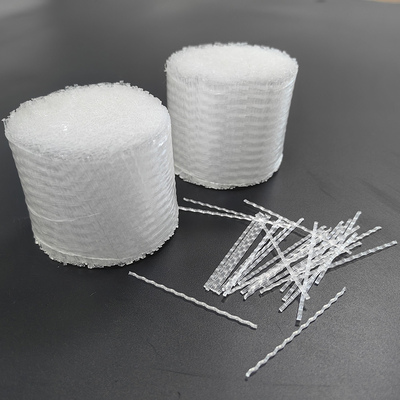 Wysokiej odporności na pęknięcia polipropylen PP Makro Fiber Wave For Bridge Construction