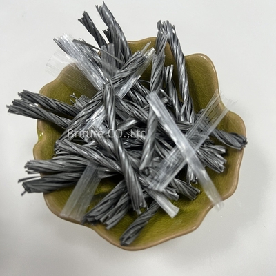 Certyfikat CE PP Fiber Bundle Twisted Mesh Armoured Concrete Fiber For Mortar Use