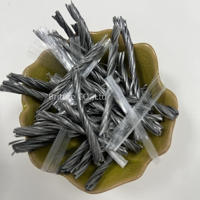 Certyfikat CE PP Fiber Bundle Twisted Mesh Armoured Concrete Fiber For Mortar Use
