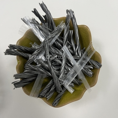 Certyfikat CE PP Fiber Bundle Twisted Mesh Armoured Concrete Fiber For Mortar Use