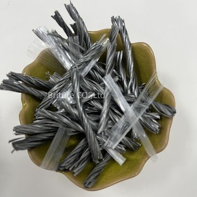 Certyfikat CE PP Fiber Bundle Twisted Mesh Armoured Concrete Fiber For Mortar Use